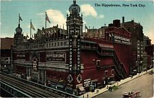 The Hippodrome View from Street New York City NY Divided Postcard c1914 picture