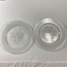 Avon Hummingbird Crystal Collection Soup Salad Plate Set Of 2 Original Box Frost picture