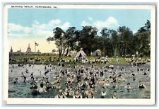 1922 Bathing Beach Scene Harrisburg Pennsylvania PA Posted Vintage Postcard picture