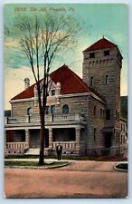 Franklin Pennsylvania PA Postcard Jail Exterior Building c1910 Vintage Antique picture
