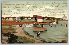 Onset, Massachusetts - Bathing Scene - Vintage Postcard - Posted 1907 picture