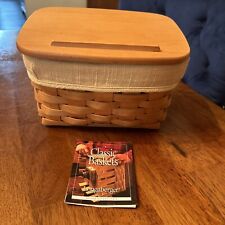 Longaberger 2001 Recipe Basket, Liner, Protector & Wooden Lid picture