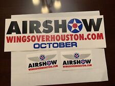 One Lot Of Three (3) Wings Over Houston Decals picture