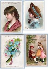 1880's LOT/4 NIAGARA CORN STARCH VICTORIAN TRADE CARDS SIZE CONDITION VARIES #1 picture