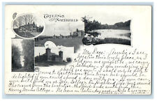 c1900s Multiview, Greetings from Northfield Massachusetts MA PMC Postcard picture
