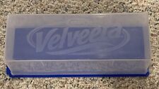 Vintage Kraft Velveeta Cheese Keeper Storage Holder Box, Clear with Blue Base picture
