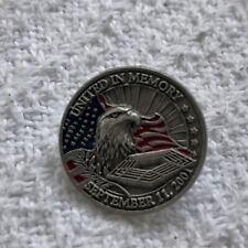 United In Memory September 11 Collectible Pin Back Lapel Pin Tie Tack picture