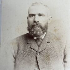 Antique 1890s Unknown Mormon Man Cleveland OH Victorian Photo Cabinet Card P568 picture