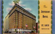 Linen Postcard Jefferson Hotel in St. Louis, Missouri picture