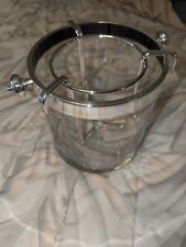 Champagne Ice Bucket - Vintage Christofle Fleuron France - Silver Plt. & Glass  picture