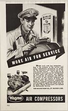 1945 Print Ad Wayne Air Compressors & Gas Pumps Attendant Ft. Wayne,Indiana picture
