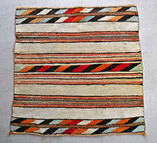 ANTIQUE VINTAGE AUTHENTIC NAVAJO NATIVE AMERICAN INDIAN RUG BLANKET SADDLE 1900 picture
