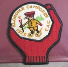 Vintage NEW 1973 Klondike Camporee CAC Boy Scout Embroidered Sew-on Patch 3.75