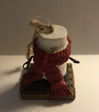 2016 The Original S’mores Christmas Ornament Snow Man Marshmallow Red Scarf picture