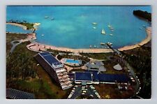 Tahiti-French Polynesia, Aerial Of Maeva Beach Hotel, Vintage Souvenir Postcard picture