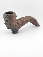 Antique pre-columbian Zoomorphic (Lizard) Stoneware Pipe. No Chips Or Cracks picture