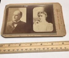 Rare 1901 Stereo view Photo Of President And Mrs McKinley Souvenir Of Visit picture