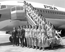 1970s PACIFIC SOUTHWEST AIRLINE STEWARDESS Attendant Retro Picture Photo 8.5x11 picture