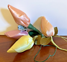 Vintage Huge Rosebuds Millinery Style Lot of 4 MUST SEE picture