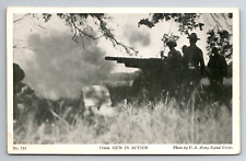 United States Army 75mm Gun In Action US Army Recruitment Vtg Postcard picture