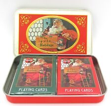 1998 COCA-COLA VINTAGE CHRISTMAS SANTA CLAUS 2 Sets of PLAYING CARDS - Sealed picture
