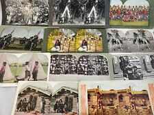 11 antique Stereoview Cards Native American - BlackFoot, Crow, Sioux, Chippewa picture