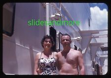 1956 Original Slide, Aboard French Line Ocean Liner SS Ile de France (A) picture