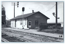 Groton South Dakota SD Postcard Groton Depot Station c1950's RPPC Photo picture
