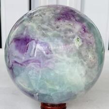 3320G Natural Fluorite ball Colorful Quartz Crystal Gemstone Healing picture