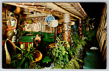 c1960s Sheraton Chicago Hotel Interior Tiki Illinois Vintage Postcard picture