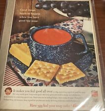 Vintage Campbell's Tomato Soup Cracker & Cheese Print Ad picture