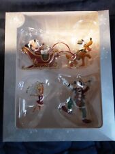 SET OF 4 Disney Santa Mickey & Minnie Mouse Tinkerbell Goofy Christmas Ornaments picture