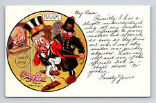 Artist Signed Red W Shellcope Comic Bank Fraud Police Policeman Postcard picture