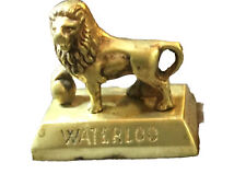 Rare Antique Brass Statue June 1815 LION BATTLE OF WATERLOO Memorabilia Figurine picture