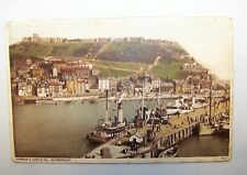 Postcard The Harbour and Castle Hill  Scarborough England A-13 picture
