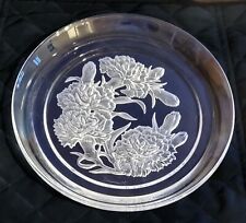 Stunning Hoya Crystal Etched Glass May Plate 