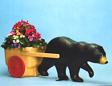 Blow Mold 1995 Polar Bear Don Featherstone & Cart Planter Union Products Vintage picture