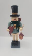 Wooden Snowman Nutcracker with Snowflake 14” Tall Holiday picture