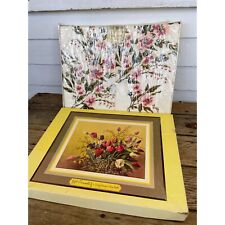 Vintage 1950s Cannon Towel Gift Set New in Box NOS Pink Floral picture