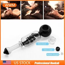 20cm Glass Hookah Smoking Cooling Pipe Freeze Tubes HAND PIPEs Shisha US STOCK picture