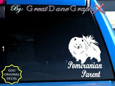 Pomeranian #2 -Mom -Dad -Parent(s) Vinyl Decal Sticker-Color Choice-HIGH QUALITY picture