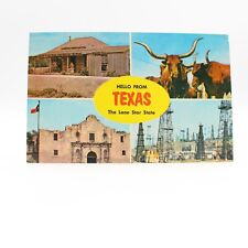 Vintage Chrome Postcard: Hello From Texas The Lone Star State Multi-view picture