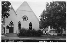 RPPC Exterior View Methodist Church Randolph Wisconsin Real Photo Postcard picture
