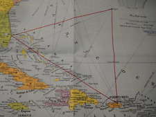 3 Available Bermuda Triangle in RED on Map of Gulf, Caribbean & Atlantic Coast picture