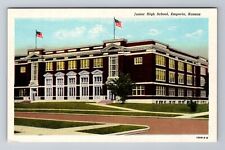 Emporia KS-Kansas, Junior High School, Antique, Vintage Souvenir Postcard picture