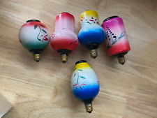 Vintage Hand Painted Set Of Five Renown Patio Lites Lights @1950's, WITH BOX picture