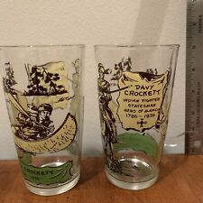 Vintage 1950’s Davy Crockett Drinking Glasses 12 oz. / Pair picture