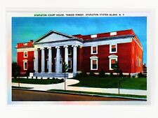 Stapleton Court House, Targee Street HOLOGRAPHIC SILVER Postcard GleeBeeCo picture