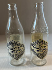 Set of 2 Vintage 1975 Coca-Cola Coke 75th Anniversary Bottles (B1) picture