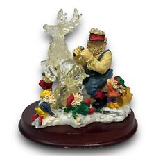 Vintage TL Toys Ice Carver Santa Figurine Light Reindeer Santa's Helpers picture